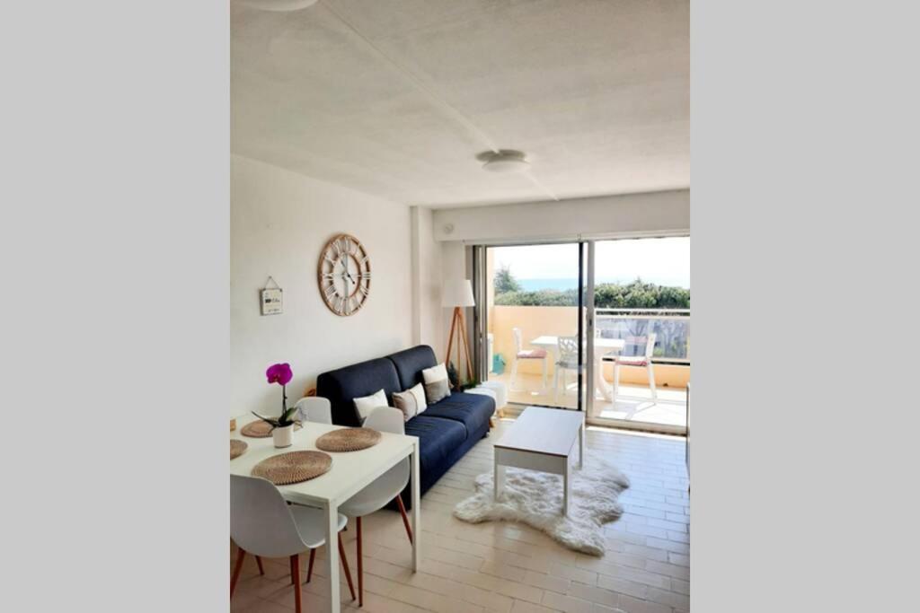 T2 Avec Magnifique Vue Mer, Piscine, Clim, Parking Apartment อองทีบส์ ภายนอก รูปภาพ